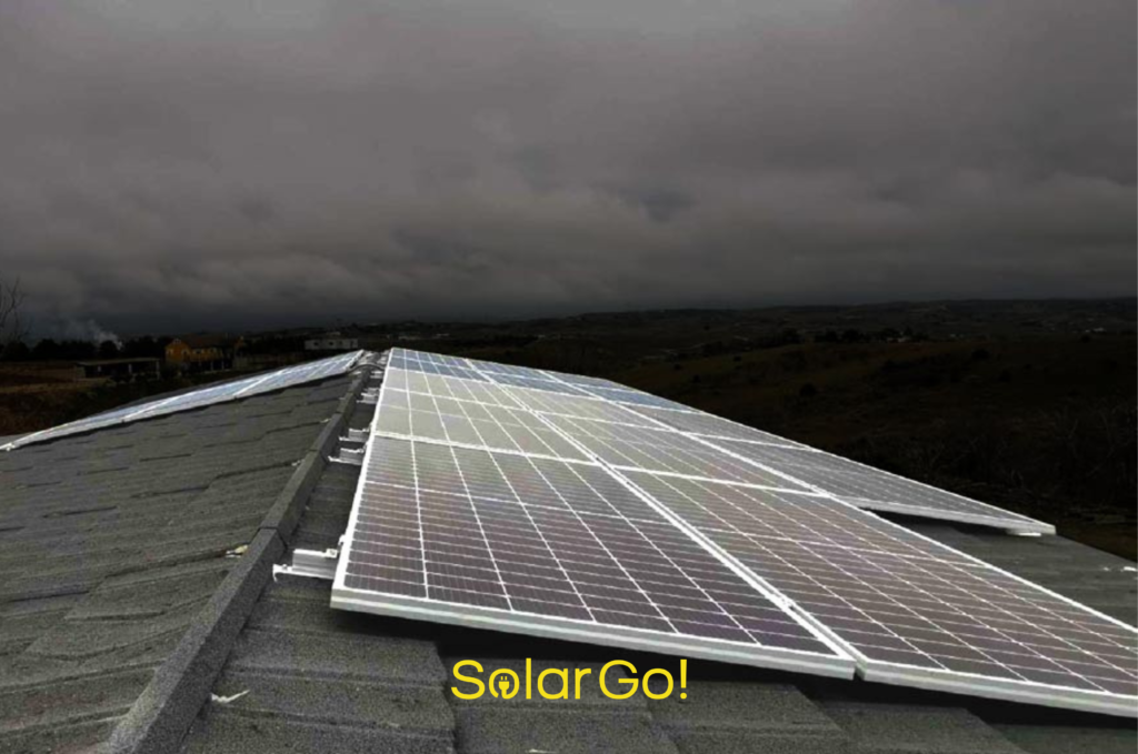 inunda una instalación fotovoltaica